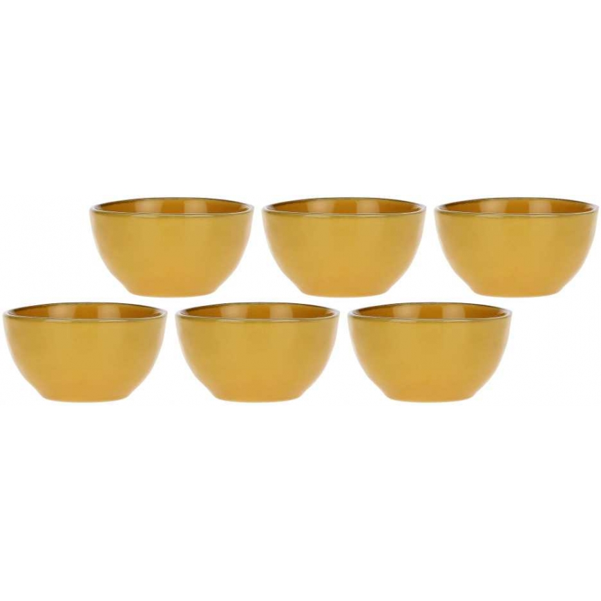 Rose&Tulipani Set of 6 misek na owoce Concerto Ocra - Yellow, 11 cm
