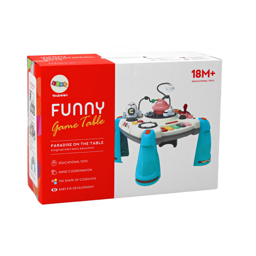 Lean Toys Interactive Educational Table Children's Panel Piano Space Raudona – 5