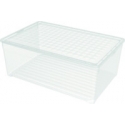 Box with lid Textile Box 45L 59,6x39,4x23cm transparent Box with lid Textile Box 45L 59,6x39,4x23cm transparent