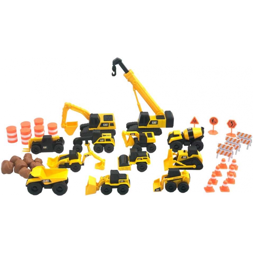 CAT construction vehicle set with accessories Little Machines Mega Set, 83337 – 4