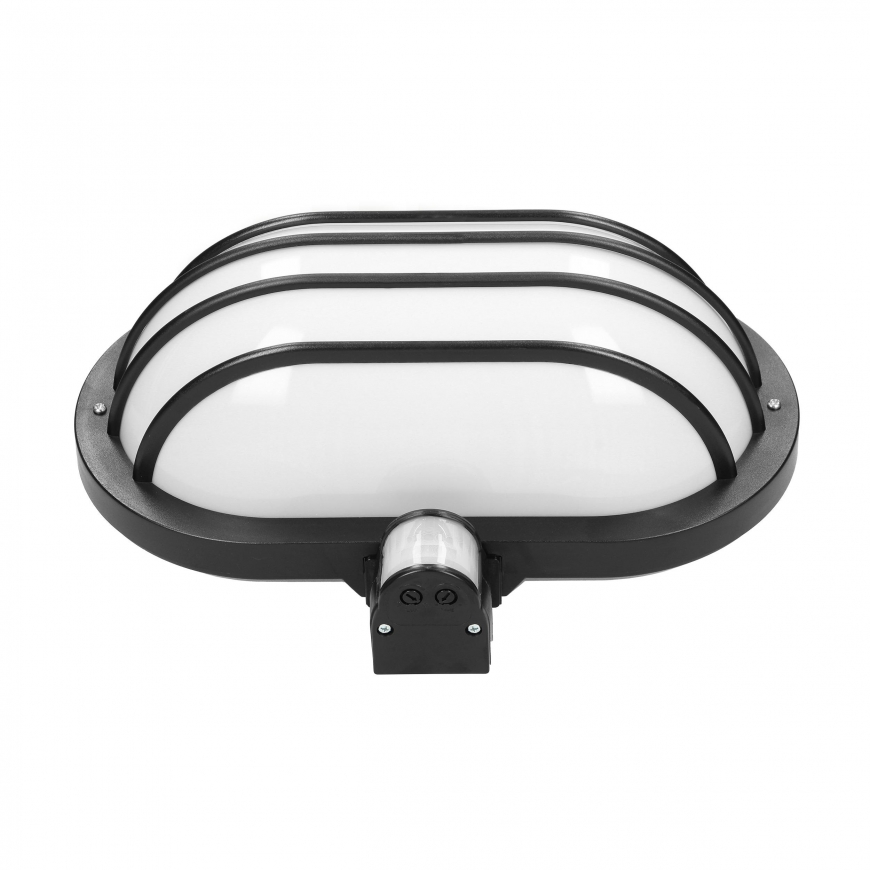 Sieninis šviestuvas Orno LASO, sodo šviestuvas su 180° judesio jutikliu, 1x60W, E27, IP44, plastikinis, juodas – 5