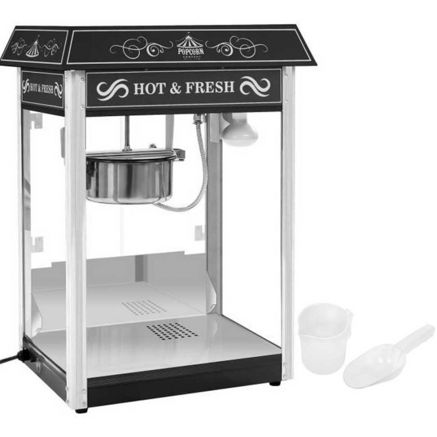 Royal Catering Professional, efficient adjustable popcorn machine 230V 1.6kW, black – 3