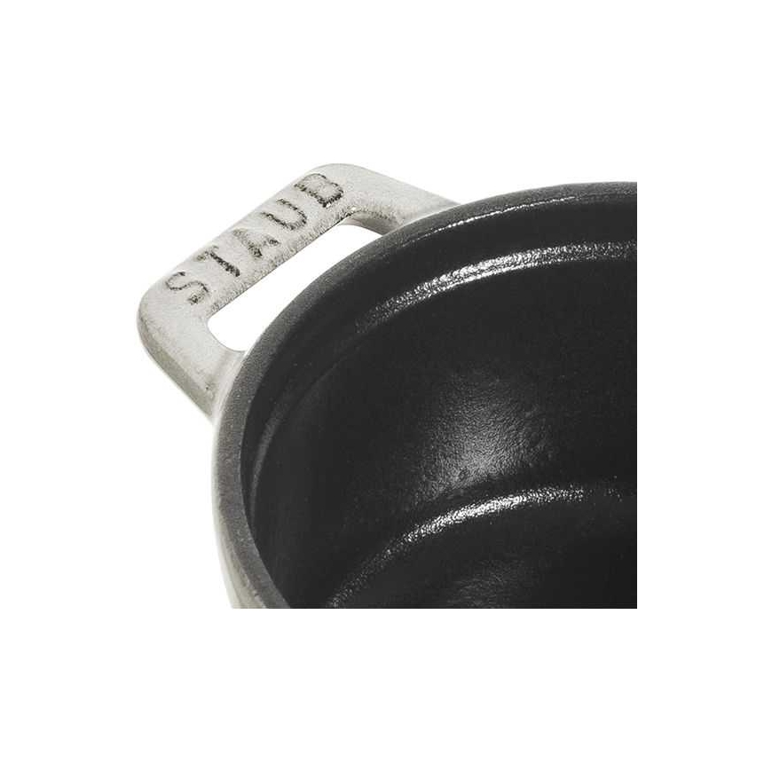 Mini garnek żeliwny apvalus Staub - 250 ml, Balta trufla – 2
