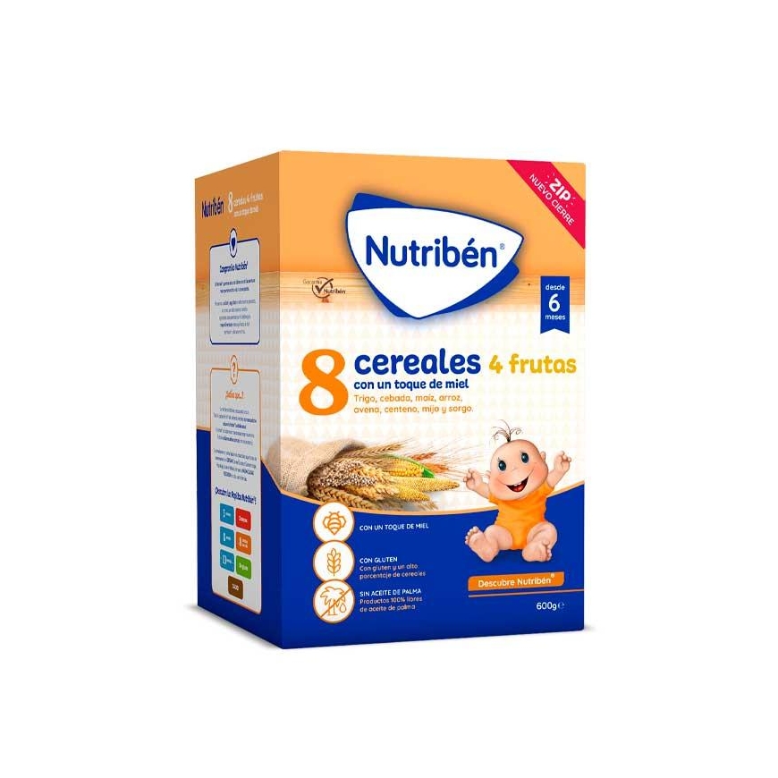 Nutribén 8 grains and honey 4 fruits 600g