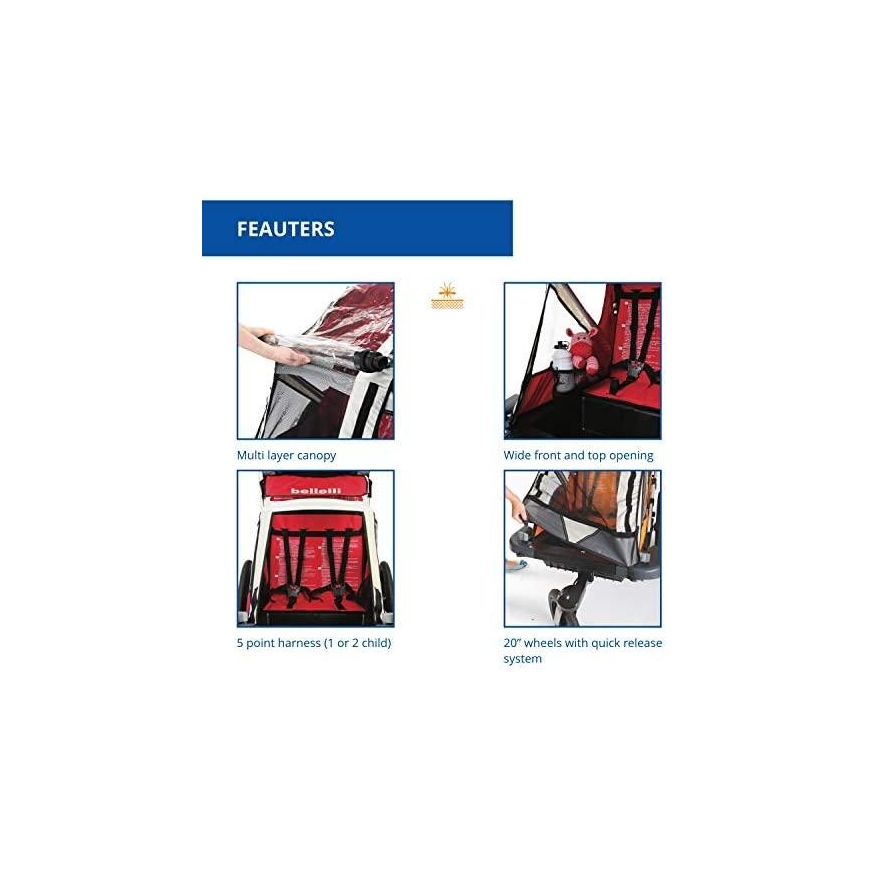 Dviračio priekaba Bellelli B-travel red – 4