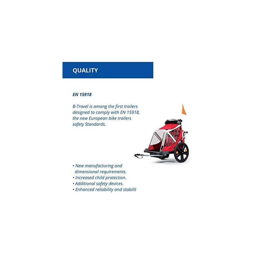 Dviračio priekaba Bellelli B-travel red – 5