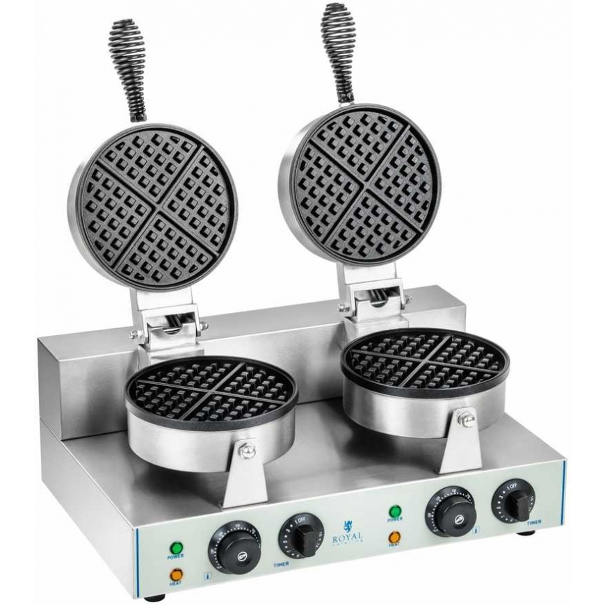 Waffle maker Royal Catering Round double TEFLON waffle iron with a diameter of 18.5 cm – 4