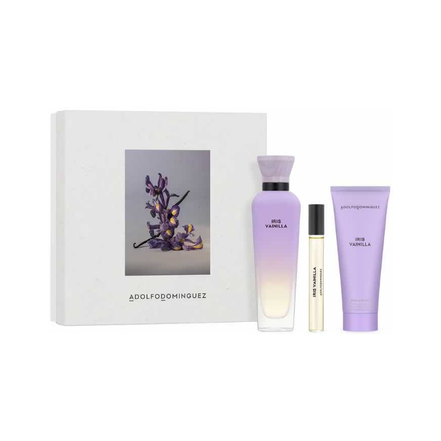 Adolfo Dominguez Iris Vainilla Eau De Parfum Purškiklis, 120 ml Set 3 Pieces