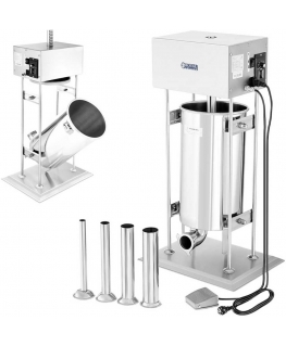 Meat Grinder Electric sausage filler with Royal Catering motor + 4 funnels 15L