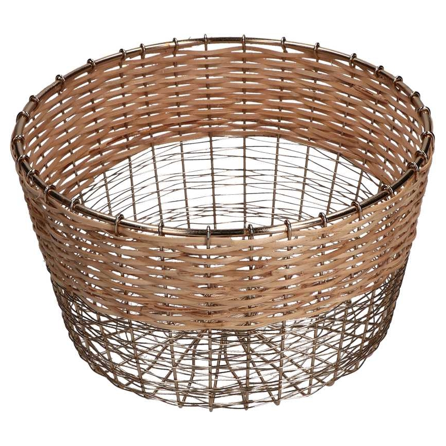 Rituali Domestici Okrągły koszyk Mettiloqui - Brown, 26 x 15 cm – 2