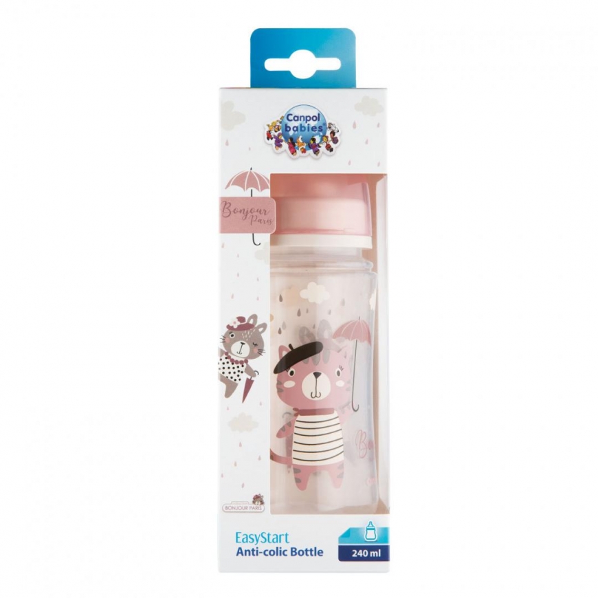 CANPOL BABIES plataus kaklelio buteliukas EASYSTART BONJOUR PARIS, 240 ml, 35/232_pin – 3