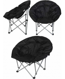 Enero Camp FOTEL Turistinis sulankstomas TRIP 83x80x40CM Juodas