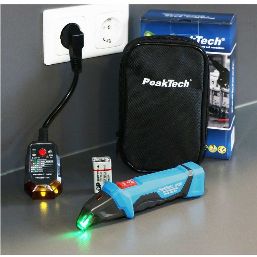 PeakTech 3432 RCD fuse finder – 2