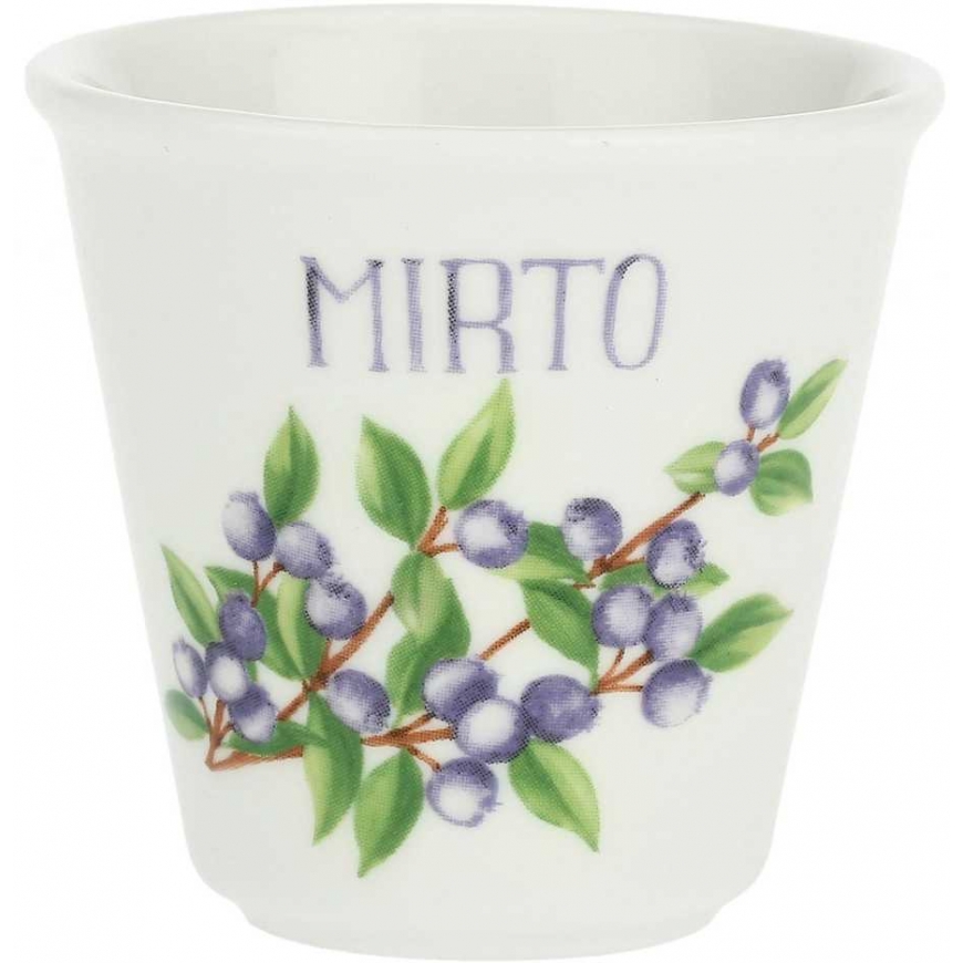 La Porcellana Bianca Rinkinys 6 kieliszków na likier Mirto Liuqorelli - Balta, 75 ml – 2