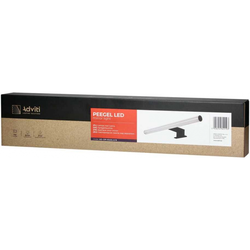 Wall lamp Orno PEEGEL LED 9W, mirror lamp, 810lm, 4000K, length 60 cm, plastic+acrylic, black – 2