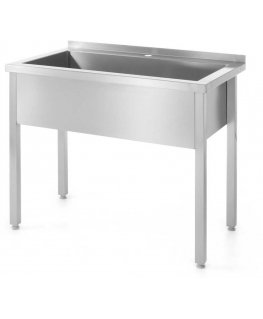 Table with basin ze zlewem jednokomorowym steel for kitchen 80x60cm - Hendi 811825