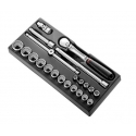 Tool set Facom MOD.SL161-212U 1/2'' 22 pcs. Tool set Facom MOD.SL161-212U 1/2'' 22 pcs.
