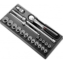 Įrankių komplektas Facom MOD.SL161-212U 1/2'' 22 vnt. Įrankių komplektas Facom MOD.SL161-212U 1/2'' 22 vnt.