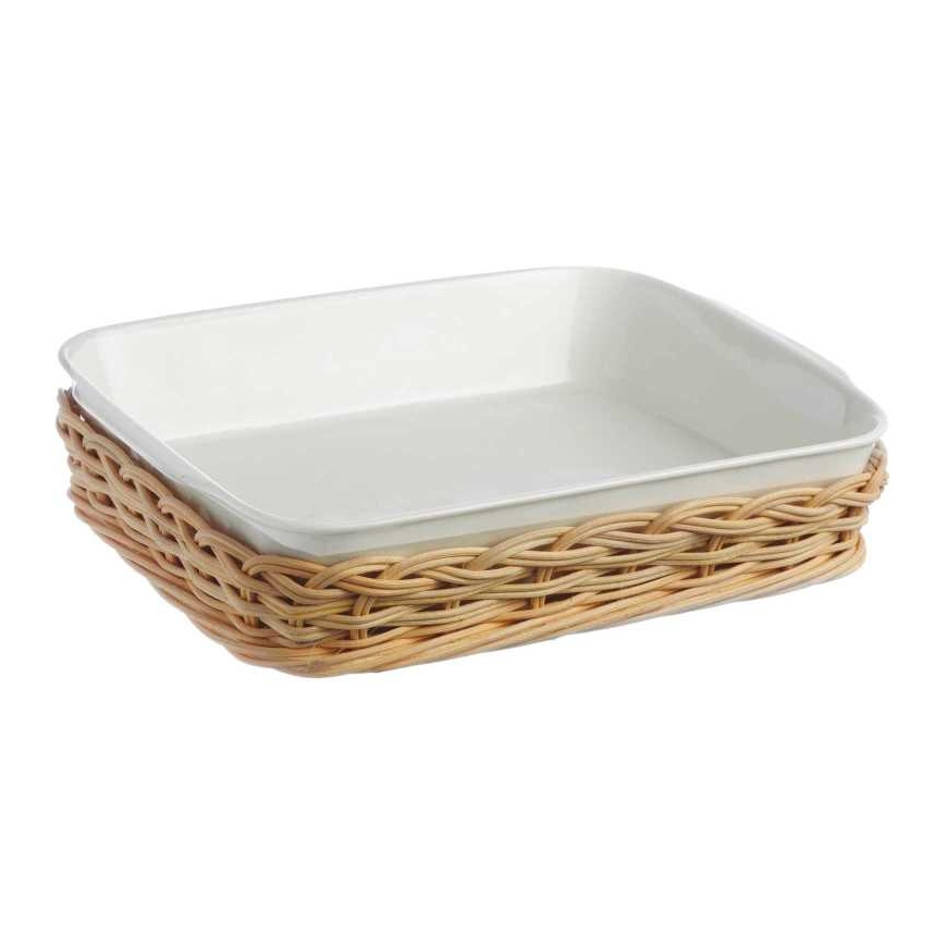 La Porcellana Bianca Wiklinowy kosz na naczynie do zapiekania Midollino - Ruda, 23 cm – 2