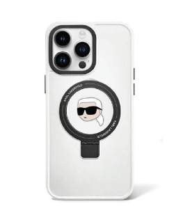 Karl Lagerfeld KLHMP15XHMRSKHH iPhone 15 Pro Max 6.7" white hard case Ring stand Karl Head MagSafe
