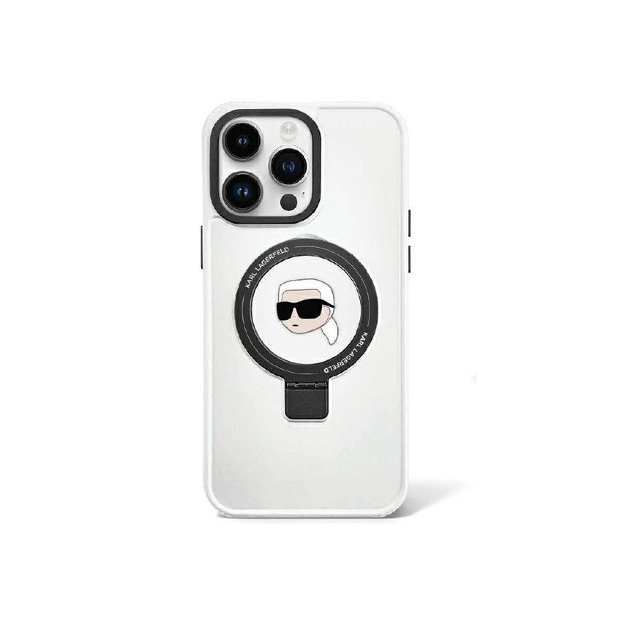 Karl Lagerfeld KLHMP15XHMRSKHH iPhone 15 Pro Max 6.7" white hard case Ring stand Karl Head MagSafe