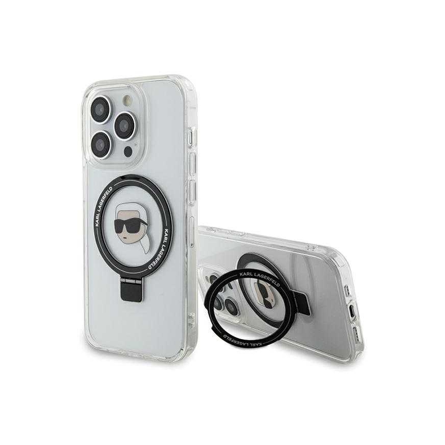 Karl Lagerfeld KLHMP15XHMRSKHH iPhone 15 Pro Max 6.7" white hard case Ring stand Karl Head MagSafe – 2