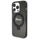 Dėklas GUESS GUHMP13LHRSGSK IPHONE 13 PRO / 13 6.1 "Juodas / Juodas HARDCASE RING STAND SCRIPT GLITTER MAGSAFE Dėklas GUESS GUHMP13LHRSGSK IPHONE 13 PRO / 13 6.1 "Juodas / Juodas HARDCASE RING STAND SCRIPT GLITTER MAGSAFE