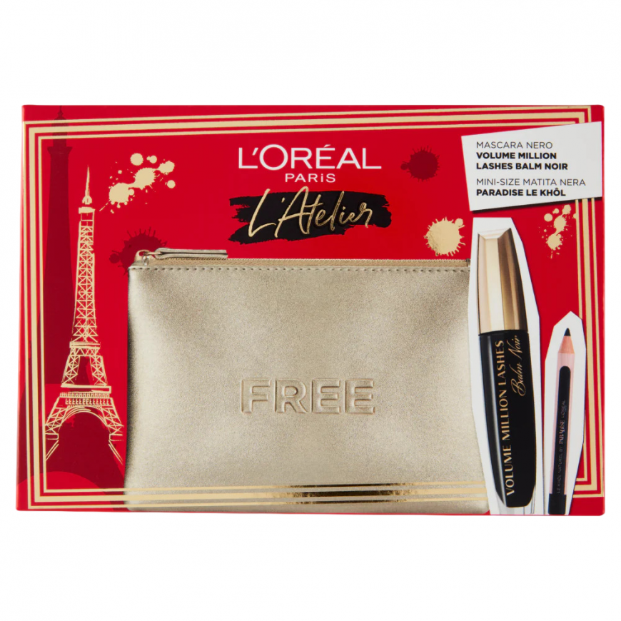 Atelier Kit Set L'Oreal Paris: Volume Million Lashes, Volumizing & Lengthening, Blakstienų tušas, Juodas, 8.9 ml + Paradise, Kaj – 2