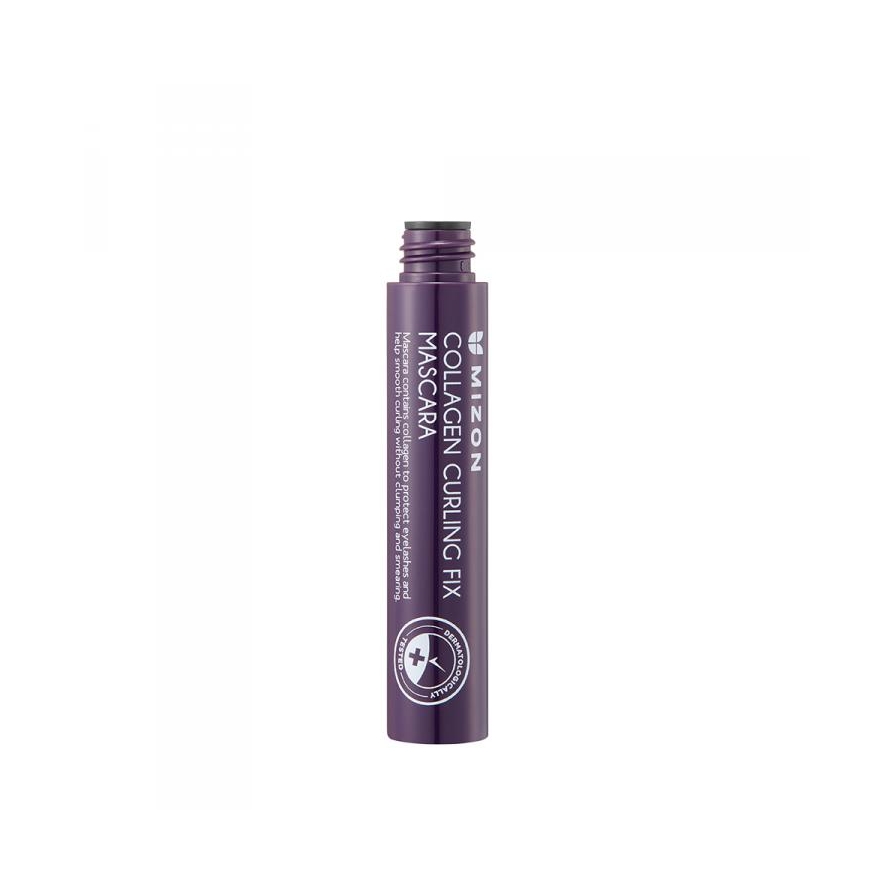 Mizon Collagen Curling Fix Blakstienų tušas - Atsparus vandeniui mascara for eyelash extensions and curling 6 ml