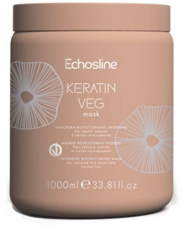 Echosline Keratin Veg regenerująca maska do włosów 1000ml