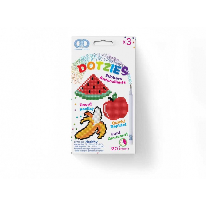 DIAMOND DOTS creative kit diamond painting HEALTHY, 3 stickers, DTZ12.019 – 2