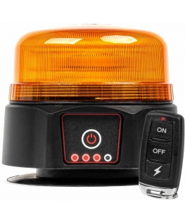 Bezprzewodowa lampa ostrzegawcza kogut led with remote r65 r10 12v 24v amio-03932