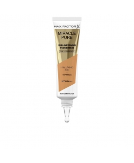 "Max Factor Miracle Pure" odą puoselėjantis makiažo pagrindas 24h Hydration Spf30 89-Warm Praline 30ml