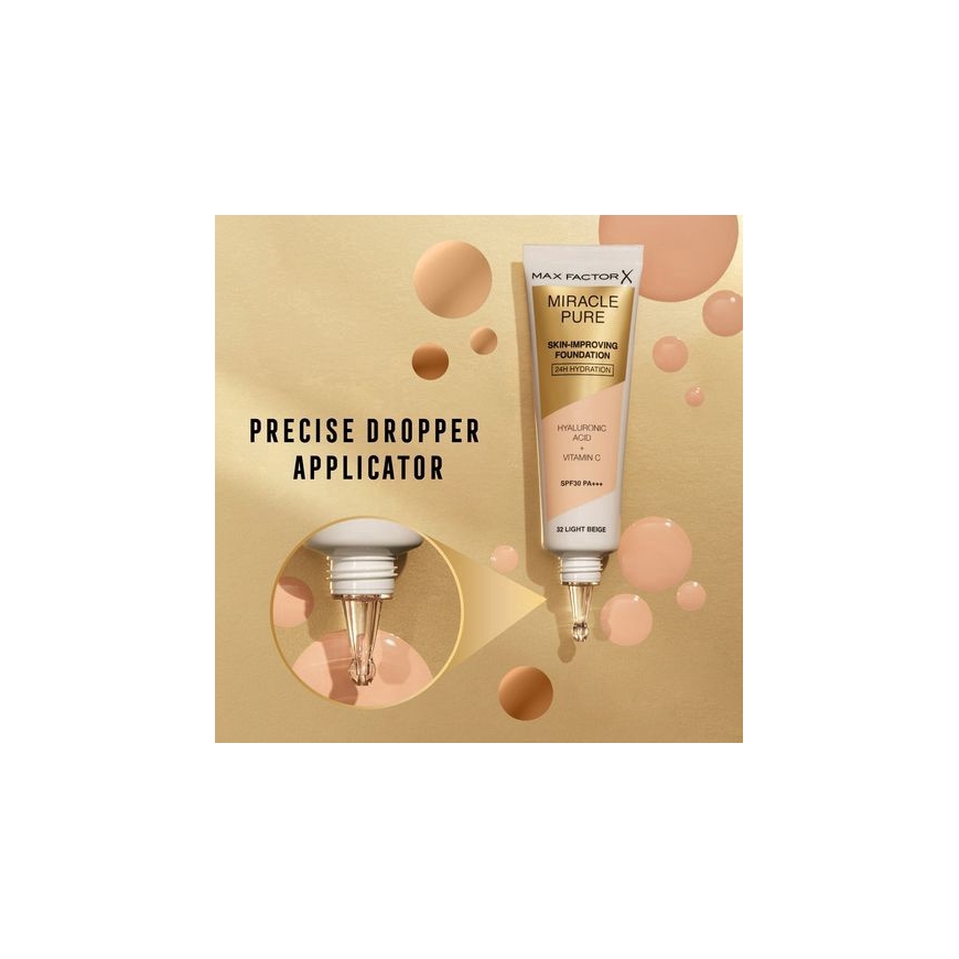 Max Factor Miracle Pure Skin Nourishing Foundation 24h Hydration Spf30 89-Warm Praline 30ml – 2