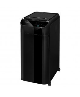 Fellowes AutoMax 550C papīra smalcinātājs Krusteniskā smalcināšana 23 cm Melns