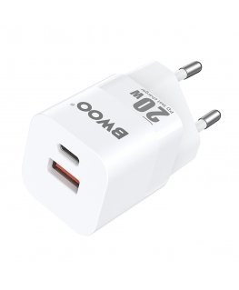 BWOO 20W mini wall charger CDA156 USB-C, USB-A