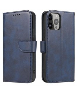 Magnet Case for Samsung Galaxy A34 5G cover with flip wallet stand blue