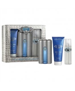 Cuba Prestige Platinum eau de toilette spray 90 ml + shower gel 200 ml + aftershave wash 100 ml