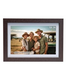 Denver PFF-1042DWMK2 digital photo frame Wood 25.6 cm (10.1") Touchscreen Wi-Fi