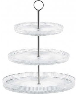 Three-tier cake stand For curly hair 29 cm silver AMBITION