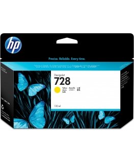 HP 728 130-ml Yellow DesignJet Ink Cartridge
