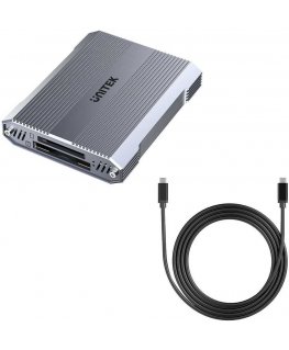 Unitek Muistikortinlukija CF Express, SD/Micro SD, USBA 10 Gbs + HUB