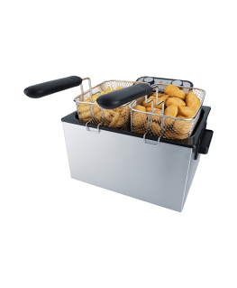 Gruzdintuvė Steba DF 300, 5 L, 1.5kg, 190 °C, Dviguba, Juodas, Nerūdijantis plienas, Rotacinė