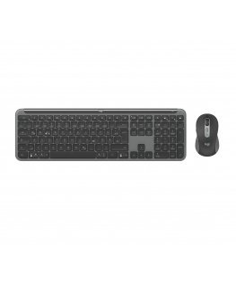 Logitech 920-012483 keyboard Mouse included Office RF Wireless + Bluetooth QWERTZ German Graphite