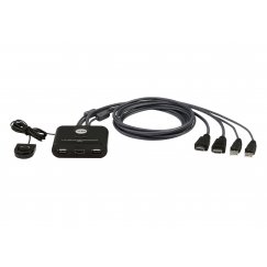 ATEN CS22HF KVM-kytkin musta