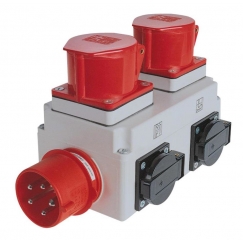 Holzmann ALA1_400V energosadales vienība, PDU 2 Maiņstrāvas izvade (-s) Melns, Pelēks, Sarkans
