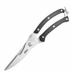 GEFU 12620 keittiösakset 253 mm Musta, Ruostumaton teräs Siipikarja