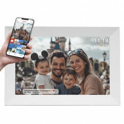 Denver PFF-1024WMK2 digital photo frame White 25.6 cm (10.1") Touchscreen Wi-Fi