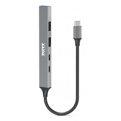 Port Designs 900163 sąsajos šakotuvas C tipo USB 5000 Mbit/ai Sidabras