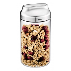 GEFU KIPPO Round Jar 1 L Stainless steel, Transparent 1 pc(s)